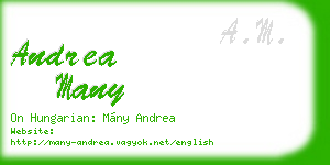andrea many business card